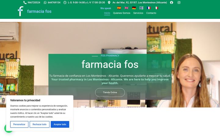 Screenshot of farmaciafos.com