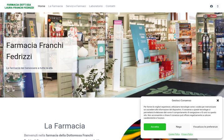 Screenshot of farmaciafranchifedrizzi.it