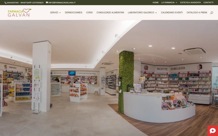 Ekraanipilt saidist farmaciagalvan.it
