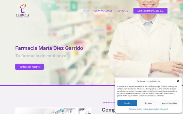 Screenshot του farmaciagarrido.es