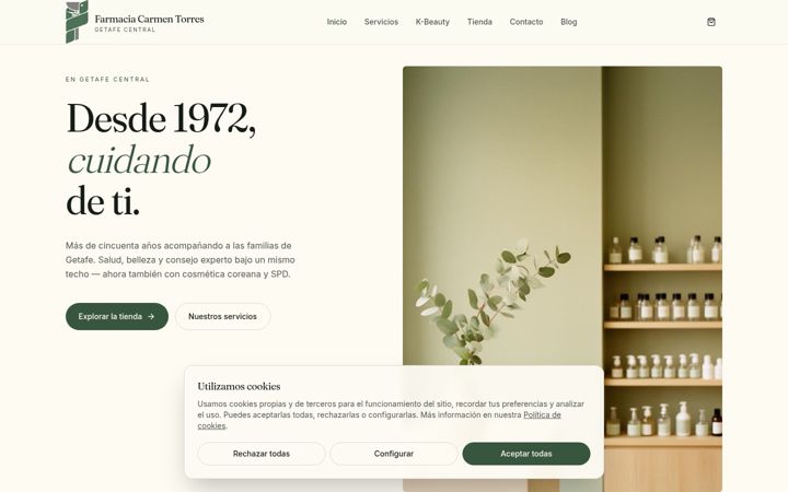 Screenshot of farmaciagetafe.com