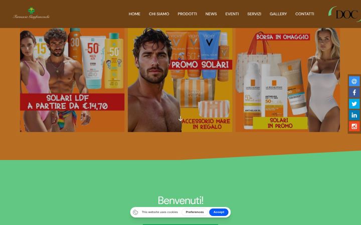 Ekraanipilt saidist farmaciagianfranceschi.it