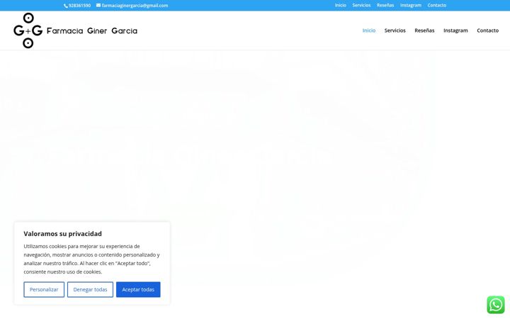 Screenshot of farmaciaginergarcia.com