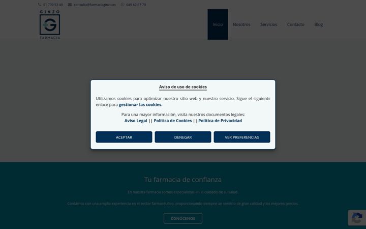 Screenshot of farmaciaginzo.es