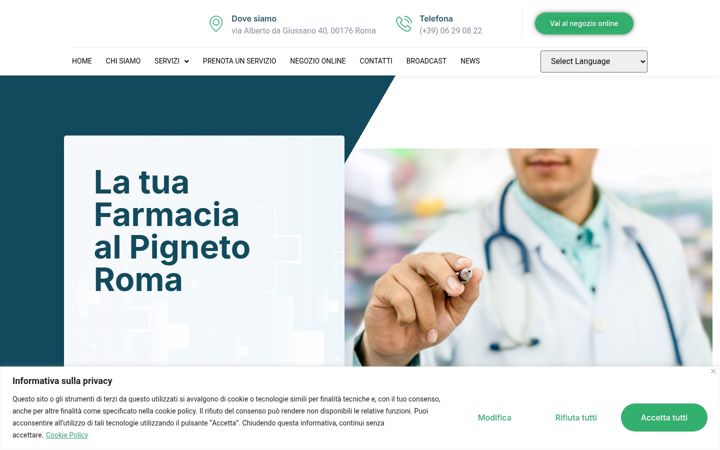 Captura de pantalla de farmaciagiussano.it