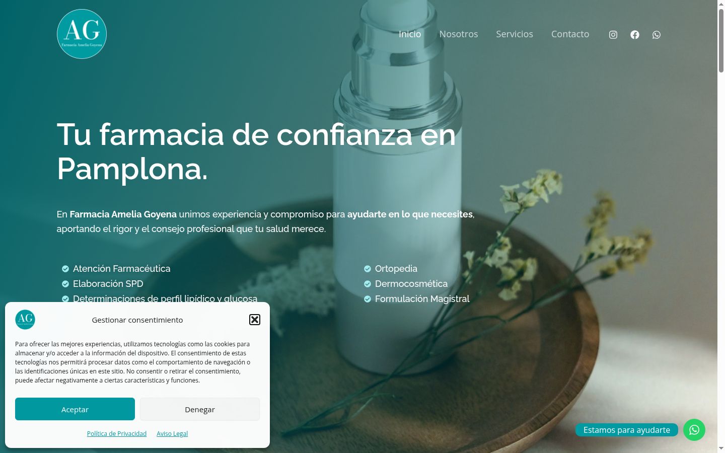 Screenshot del banner di consenso mostrato prima di qualsiasi interazione