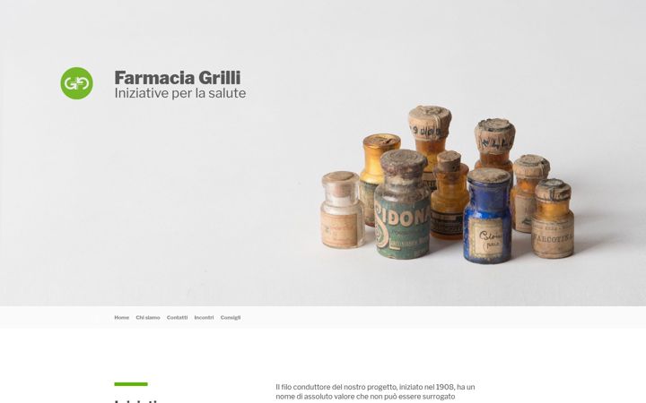 Screenshot of farmaciagrilliortona.it