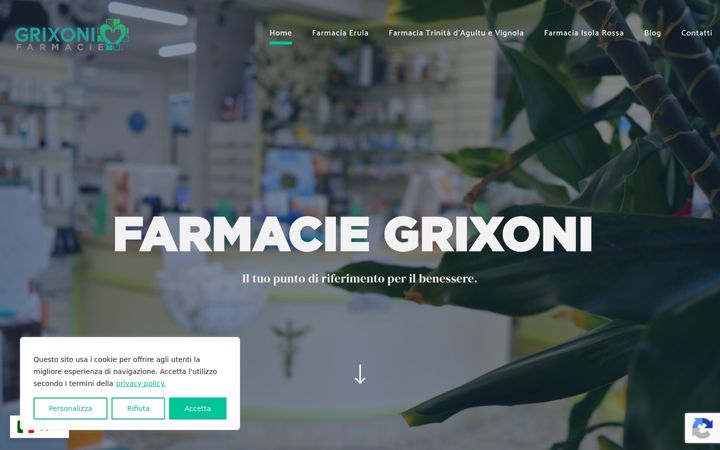 Screenshot of farmaciagrixoni.it