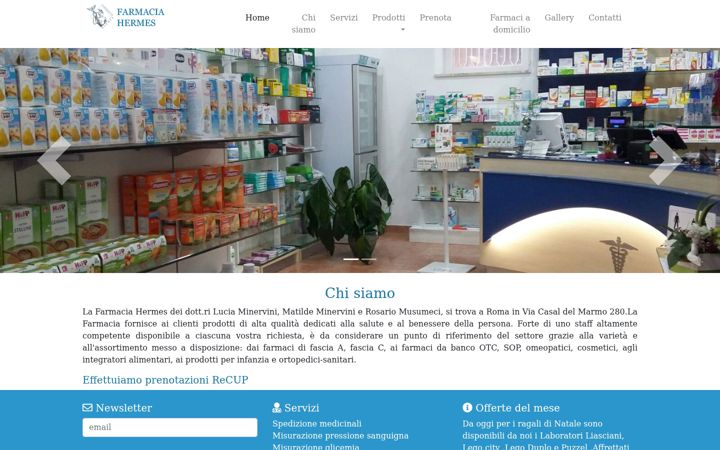 Screenshot of farmaciahermes.it