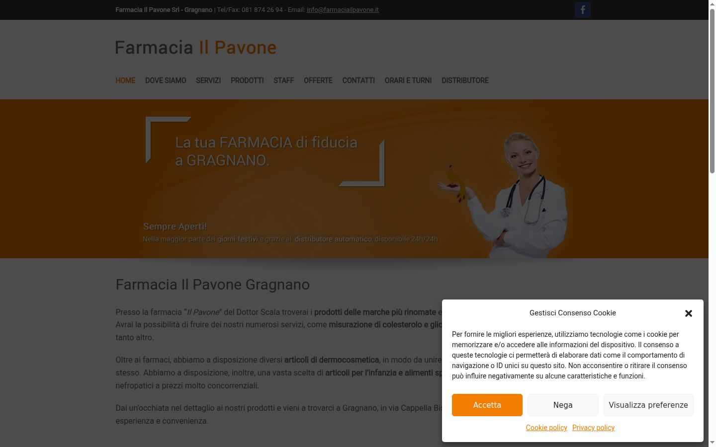 Captura de pantalla del banner de consentimiento mostrado antes de cualquier interacción