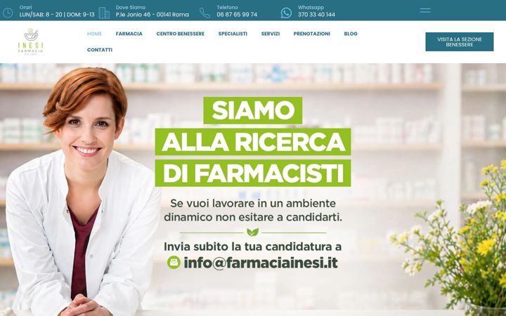 Captura de pantalla de farmaciainesi.it