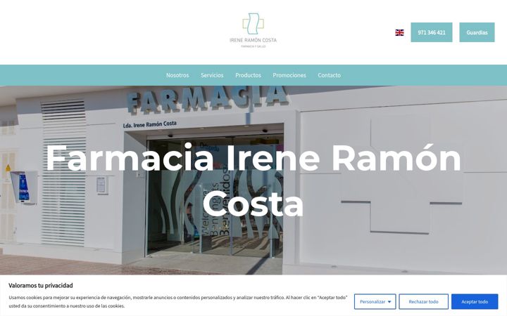 Screenshot of farmaciaireneramon.com