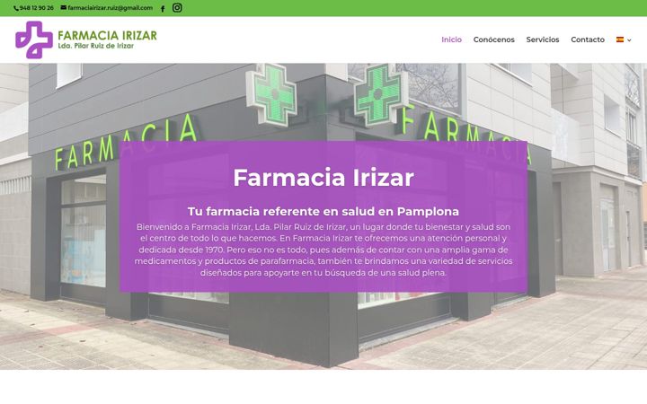 Screenshot of farmaciairizar.es