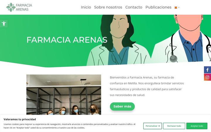 Screenshot του farmaciaisabelarenas.es