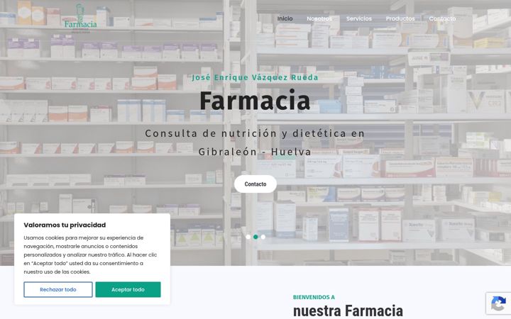 Screenshot του farmaciajevazquez.es