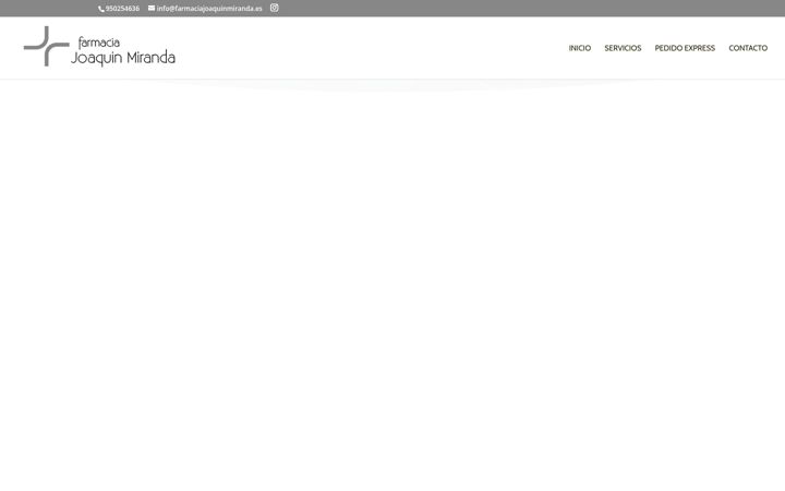 Screenshot of farmaciajoaquinmiranda.es