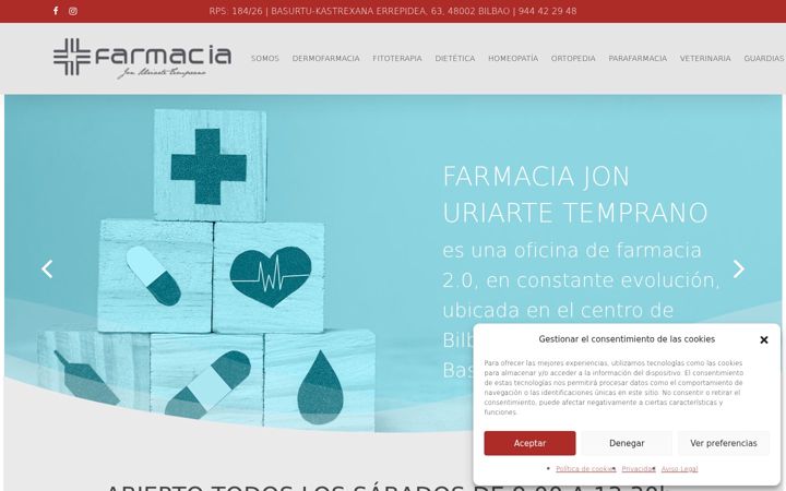 Screenshot of farmaciajonuriarte.com