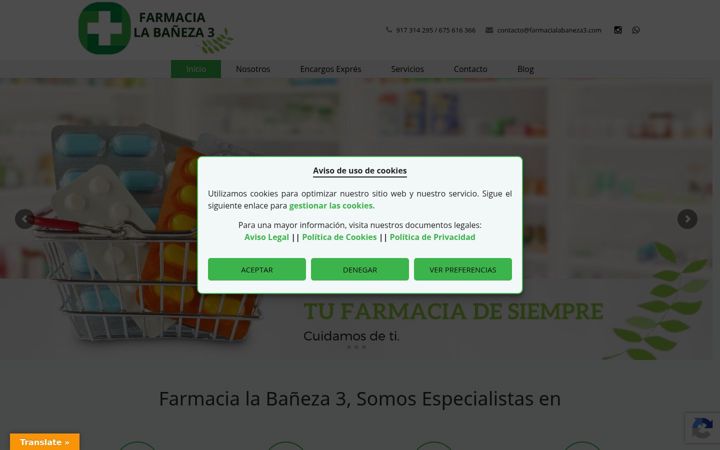 Screenshot of farmacialabaneza3.com