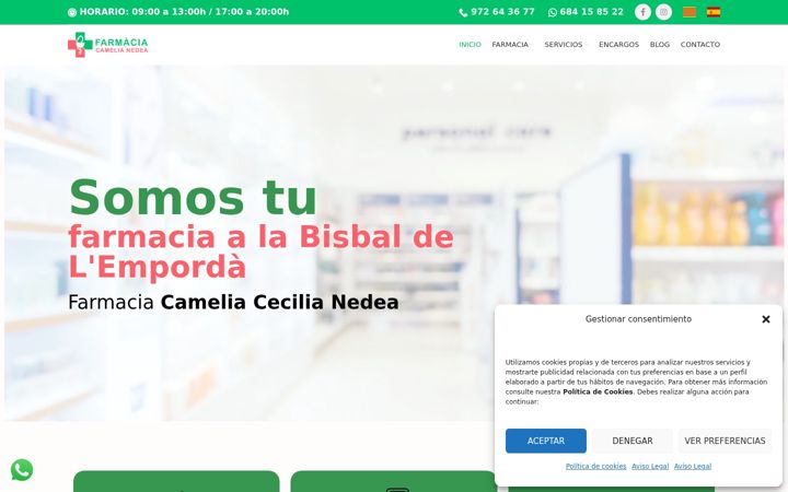Screenshot of farmacialabisbal.com