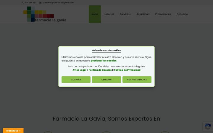 Screenshot of farmacialagavia.com