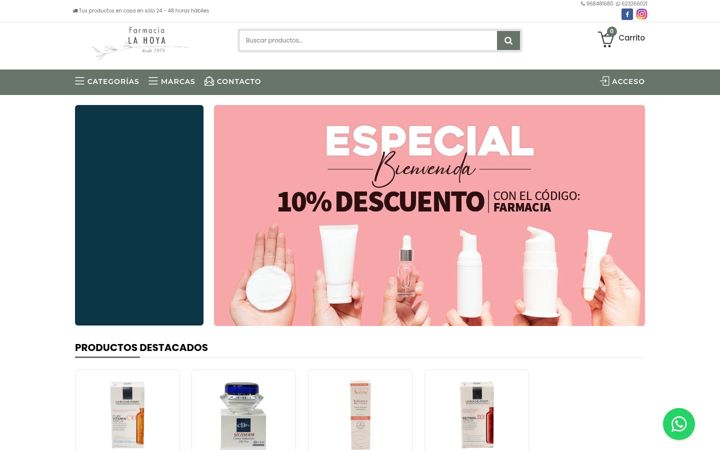 Screenshot of farmacialahoya.com