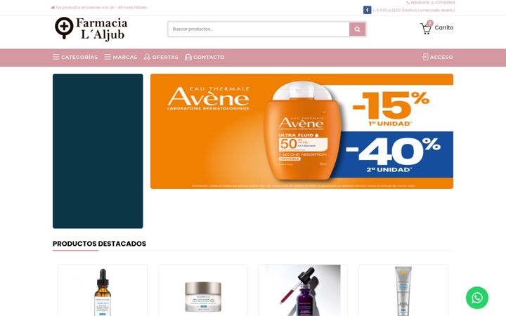 Screenshot του farmacialaljub.es