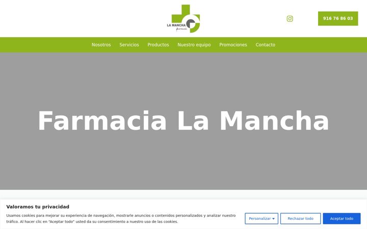 Screenshot of farmacialamancha.com