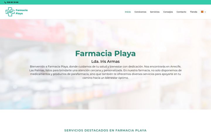 Screenshot of farmacialaplaya.es