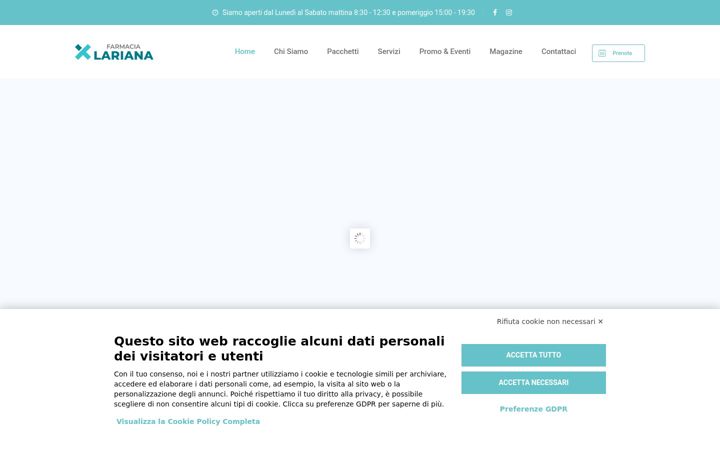 Ekraanipilt saidist farmacialariana.it