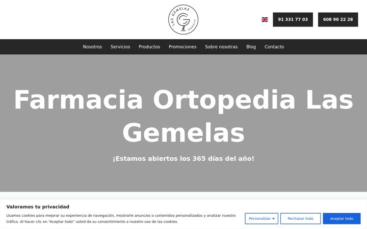 Screenshot of farmacialasgemelas.com.es