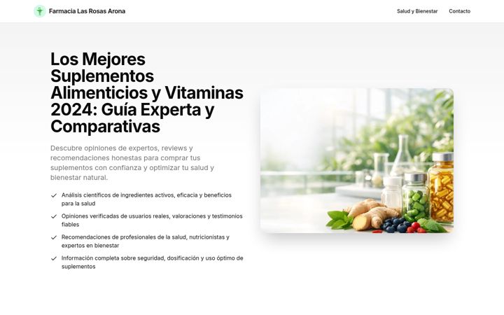 Screenshot of farmacialasrosasarona.es