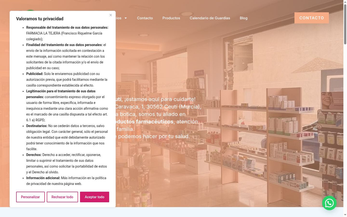 Screenshot tal-banner tal-kunsens muri qabel kwalunkwe interazzjoni