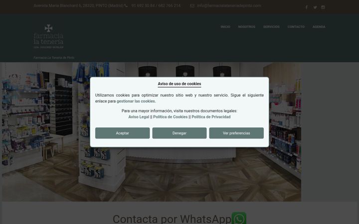 Screenshot of farmacialateneriadepinto.com