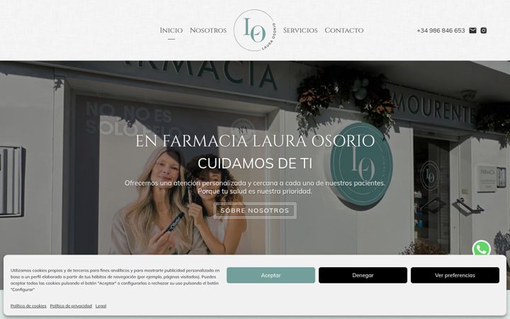 Screenshot του farmacialauraosorio.es