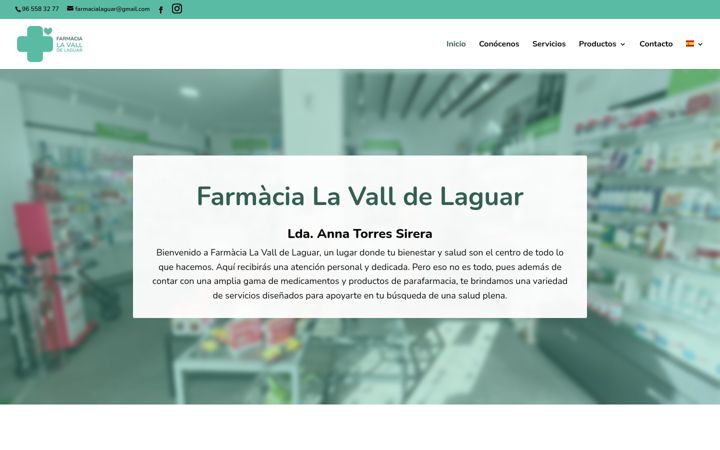Екранна снимка на farmacialavalldelaguar.es