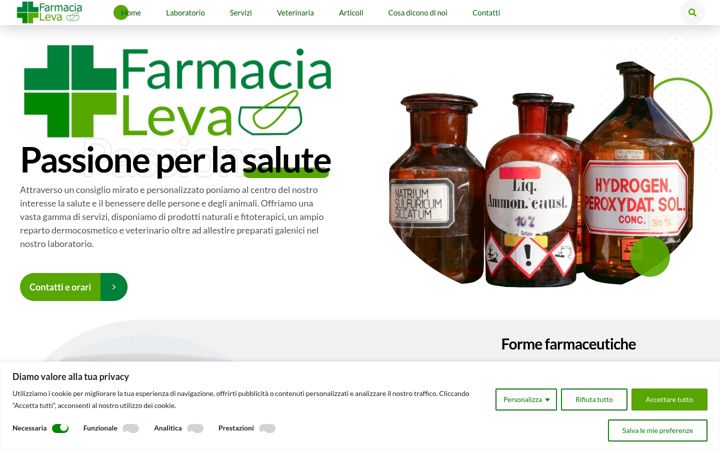 Screenshot of farmacialeva.it
