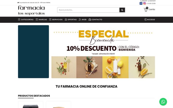 Екранна снимка на farmacialossoportales.es