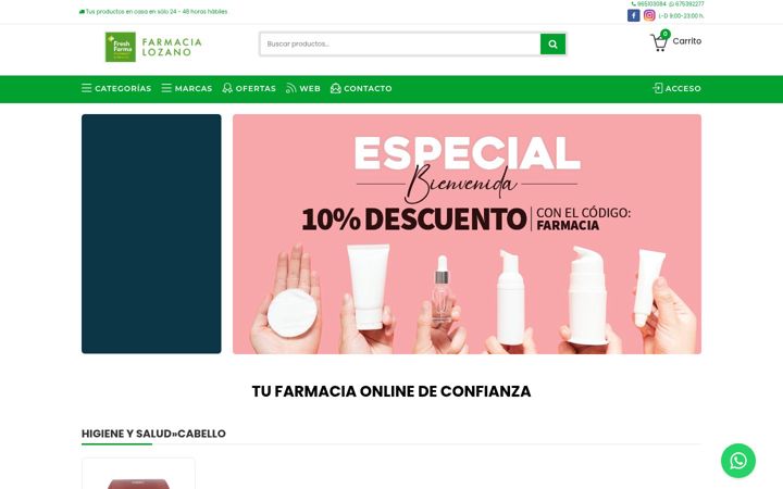 Screenshot of farmacialozanoalicante.com