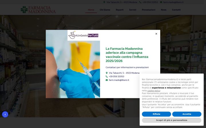 Screenshot of farmaciamadonnina-modena.it