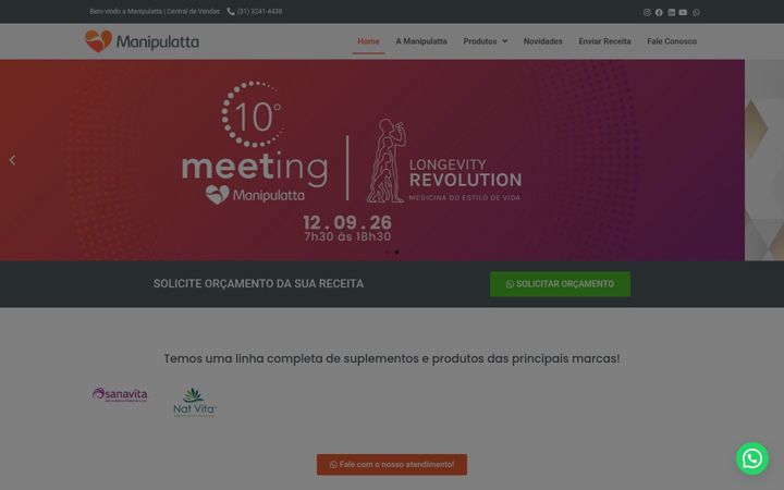 Screenshot of farmaciamanipulatta.com.br