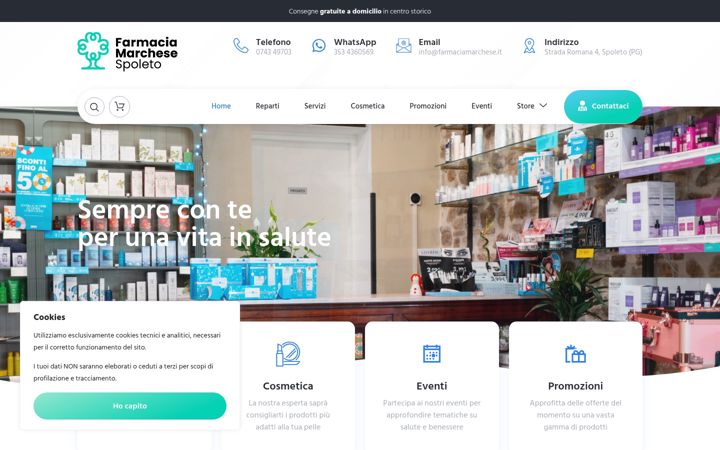 Kuvakaappaus sivustosta farmaciamarchese.it