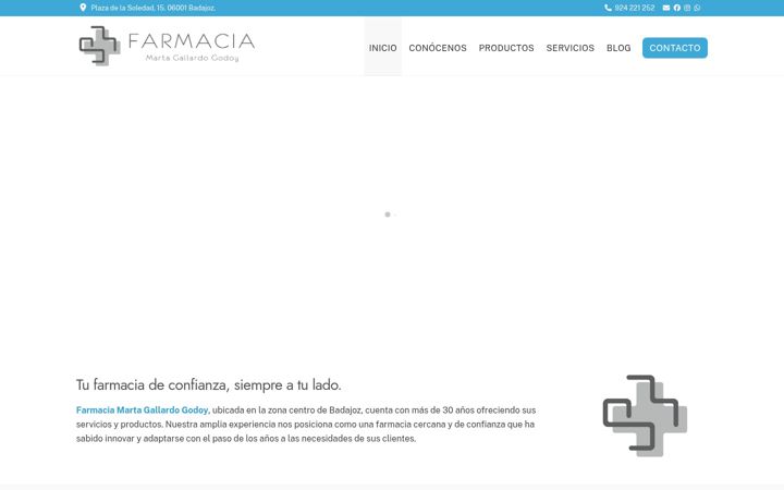 Screenshot of farmaciamartagallardo.com