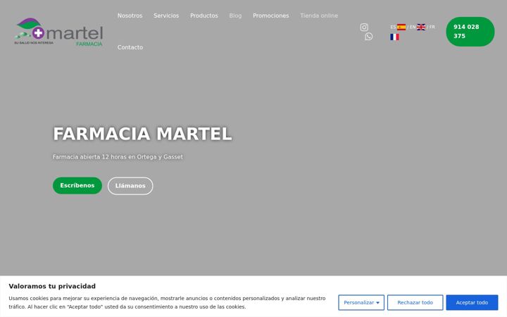 Screenshot of farmaciamartel.com