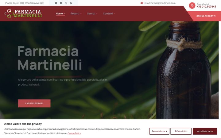 Screenshot of farmaciamartinelli.com
