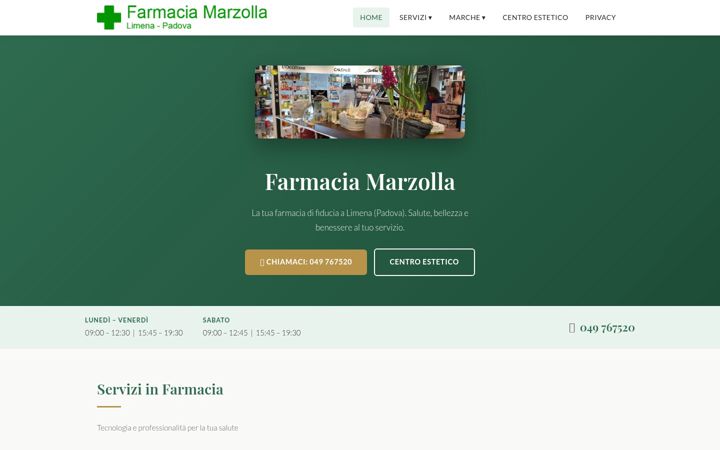 Screenshot di farmaciamarzolla.it