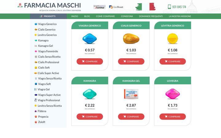 Screenshot of farmaciamaschi.com