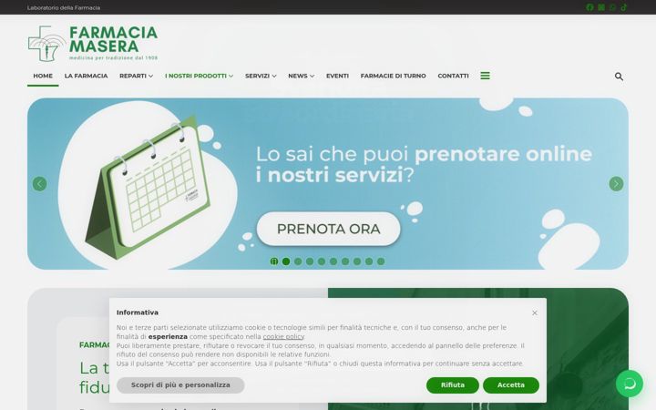 Screenshot of farmaciamasera.com
