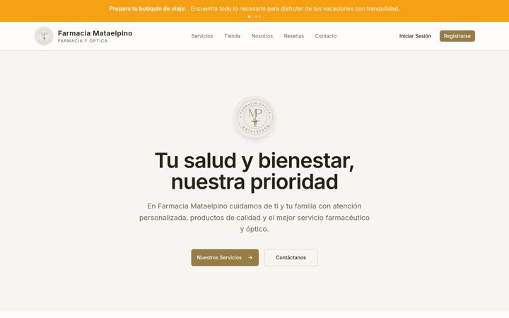 Screenshot of farmaciamataelpino.es