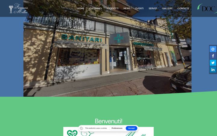 Screenshot di farmaciamellini.it