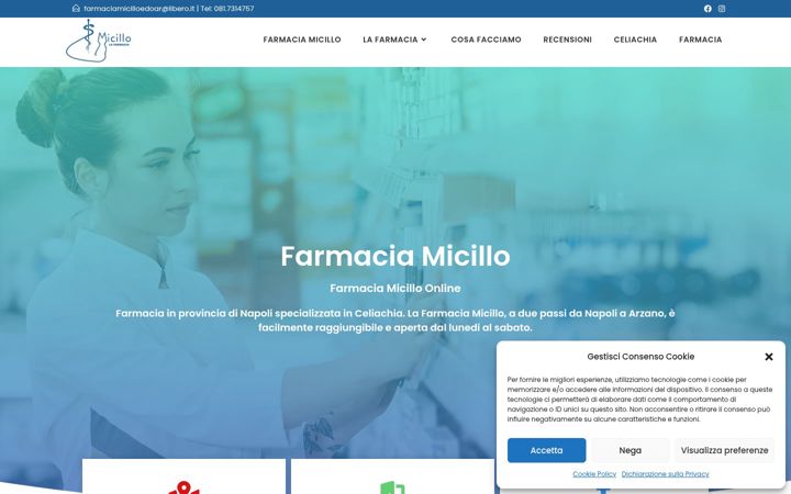 Screenshot di farmaciamicilloarzano.it